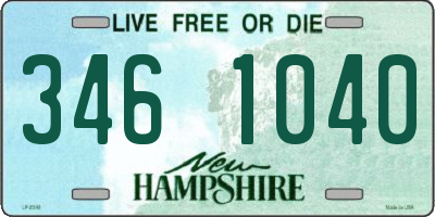 NH license plate 3461040