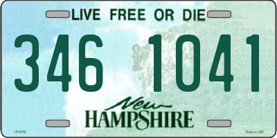 NH license plate 3461041