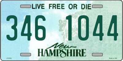 NH license plate 3461044