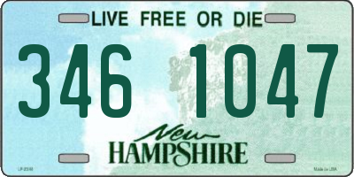 NH license plate 3461047
