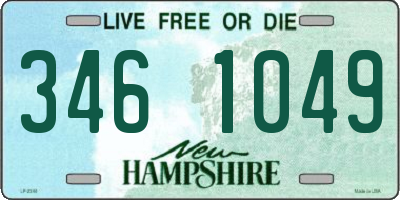 NH license plate 3461049