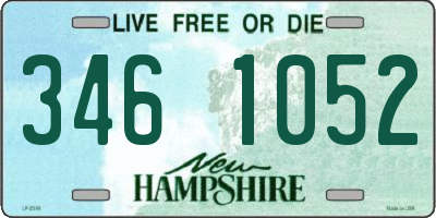 NH license plate 3461052