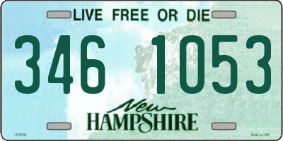NH license plate 3461053