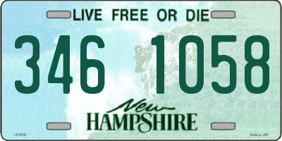 NH license plate 3461058