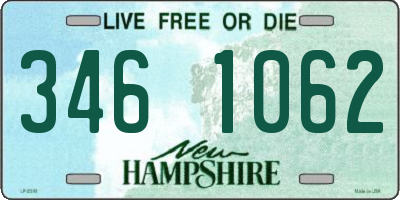 NH license plate 3461062