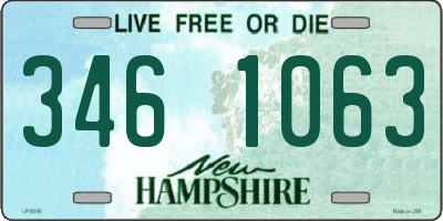 NH license plate 3461063