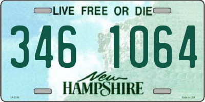 NH license plate 3461064