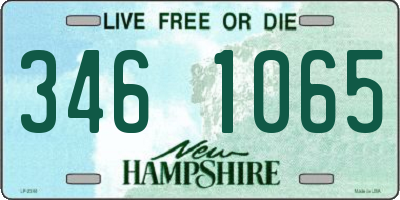 NH license plate 3461065