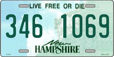 NH license plate 3461069