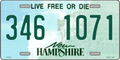 NH license plate 3461071