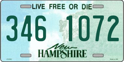 NH license plate 3461072