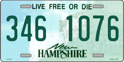NH license plate 3461076