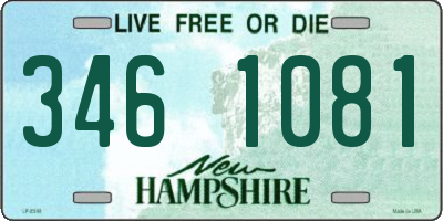 NH license plate 3461081