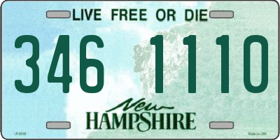 NH license plate 3461110