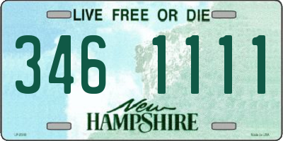 NH license plate 3461111