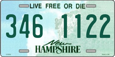 NH license plate 3461122