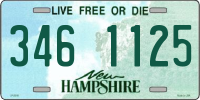 NH license plate 3461125