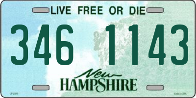 NH license plate 3461143