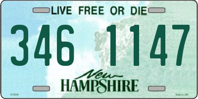 NH license plate 3461147