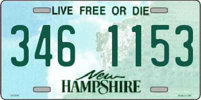 NH license plate 3461153