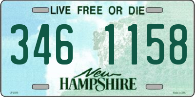 NH license plate 3461158