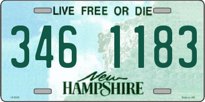 NH license plate 3461183