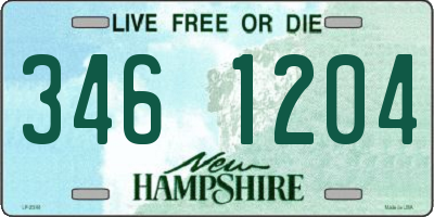 NH license plate 3461204