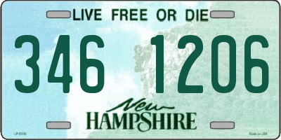 NH license plate 3461206