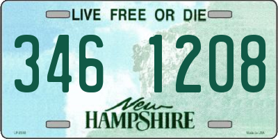 NH license plate 3461208