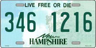 NH license plate 3461216