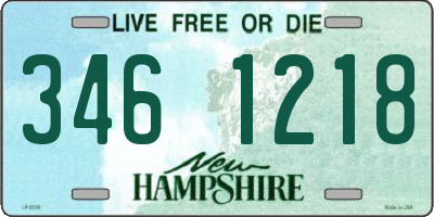 NH license plate 3461218