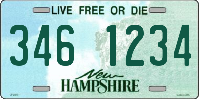 NH license plate 3461234