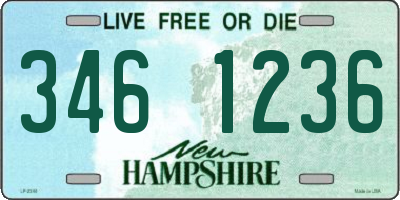 NH license plate 3461236