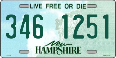 NH license plate 3461251
