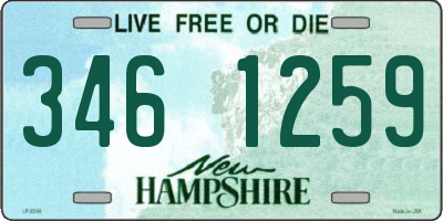 NH license plate 3461259