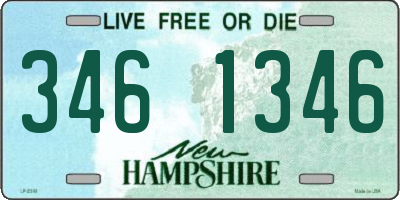 NH license plate 3461346