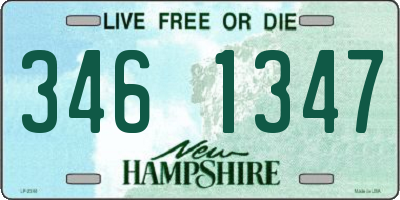 NH license plate 3461347