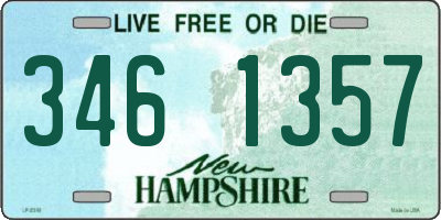 NH license plate 3461357