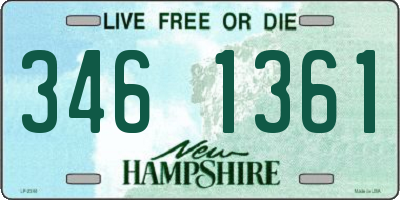 NH license plate 3461361