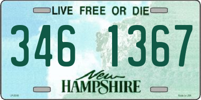 NH license plate 3461367