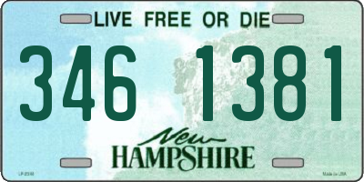 NH license plate 3461381