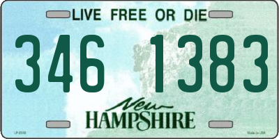 NH license plate 3461383