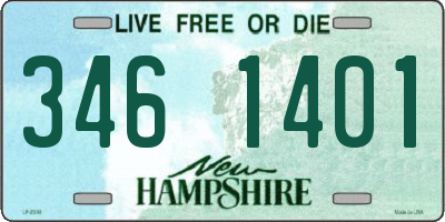 NH license plate 3461401