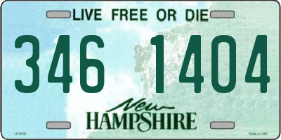 NH license plate 3461404