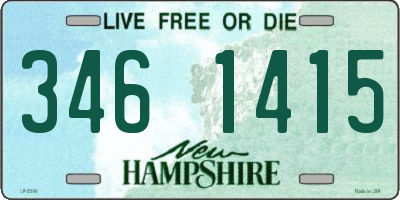 NH license plate 3461415