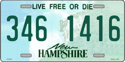 NH license plate 3461416