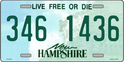 NH license plate 3461436