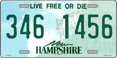 NH license plate 3461456