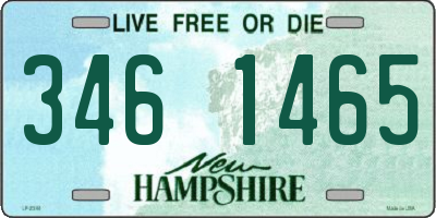 NH license plate 3461465