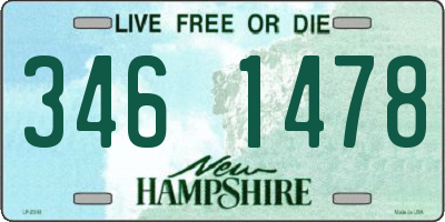 NH license plate 3461478
